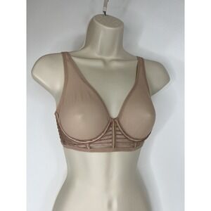 Victoria's Secret Unlined Underwire Plunge Bra - Nude- 32C - NWT
